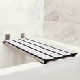 thumbnail image 6 of Hermosa 32" x 13.5" Back Wall-Mount Folding Phenolic White Tub Seat with 3" Slats, 6 of 8