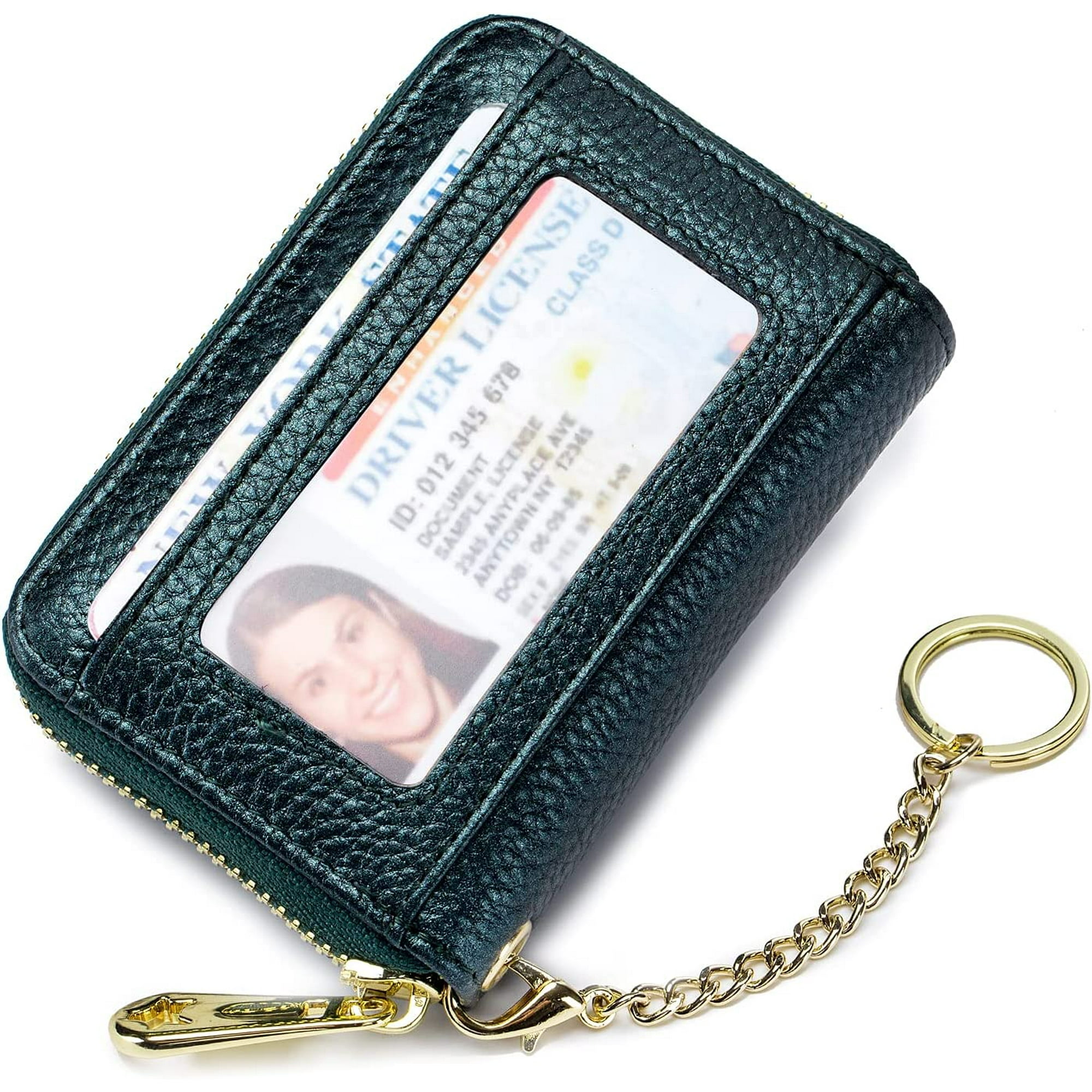 vertical zip wallet