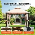thumbnail image 4 of Patio Gazebo for 6-8 Person, 10 x 10 FT Backyard Gazebo, with Mosquito Netting, Metal Frame, and PU Coated 180G Polyester, Outdoor Canopy Shelter for Patio, Backyard, Lawn, Garden, Deck, 4 of 11