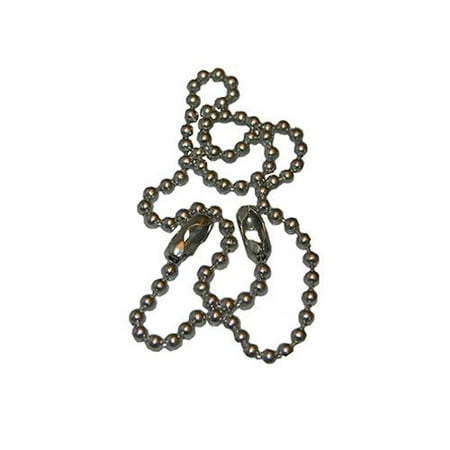 - Larsen Supply 02-3453 Chrome Bead Chain With Ring and Coupling For Stoppers,15-Inches Long,Carded
