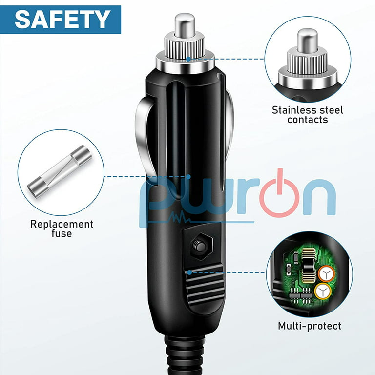 PwrON Compatible Car Adapter Replacement for Black & Decker ASI500 AS1500  12V Cordless Air Compressor Station