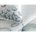 thumbnail image 3 of Ambesonne Flower Quilted Coverlet 3 Pcs, Poppy Flora Windy Day, King Size, White Teal, 3 of 4
