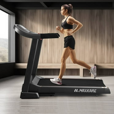 MaxKare 20" Folding Treadmill 300lbs with 15 Level Auto Incline, 3.5HP, 12MPH, Portable Foldable Treadmill with Bluetooth/Zwift App Compatible
