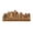 Cincinnati Skyline - Small Size, variant on Inspired Indigo Cincinnati Ohio Skyline Wall Art Decoration, Walnut and Maple Wood, Brown, Large Size 19" x 7.25"