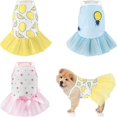 thumbnail image 1 of 3 piezas tutú vestido para perro falda cachorro verano frutas vestido mascota princesa ropa de verano ropa para perros pequeños gatos, 3 estilos pequeños, 1 of 5