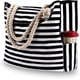 thumbnail image 1 of Extra Large Waterproof Canvas Beach Bag With 4 Inner Pockets For Travel Gym Swim And Beach Holiday, 1 of 5