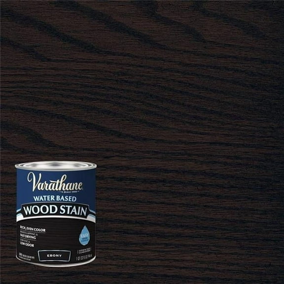 1 qt. Semi-Transparent Ebony Water-Based Wood Stain, Pack of 2