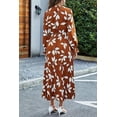 thumbnail image 3 of PRETTYGARDEN Women's Spring Fall Midi Dress Casual Long Sleeve V Neck Swiss Dot Pleated A Line Flowy Dresses, 3 of 8