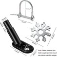 thumbnail image 2 of 2 Sets Bike Trailer Coupler Steel Connector Bike Trailer Hitch Adapter Trailer Hitch Mount Coupler With Snowflake Multi-tool 18 In 1, 2 of 4