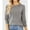 Gray, variant on HAiming Womens Sweaters Casual Crewneck Long Sleeve Lightweight Knit Pullover Tops Fall Winter Fashion Clothes
