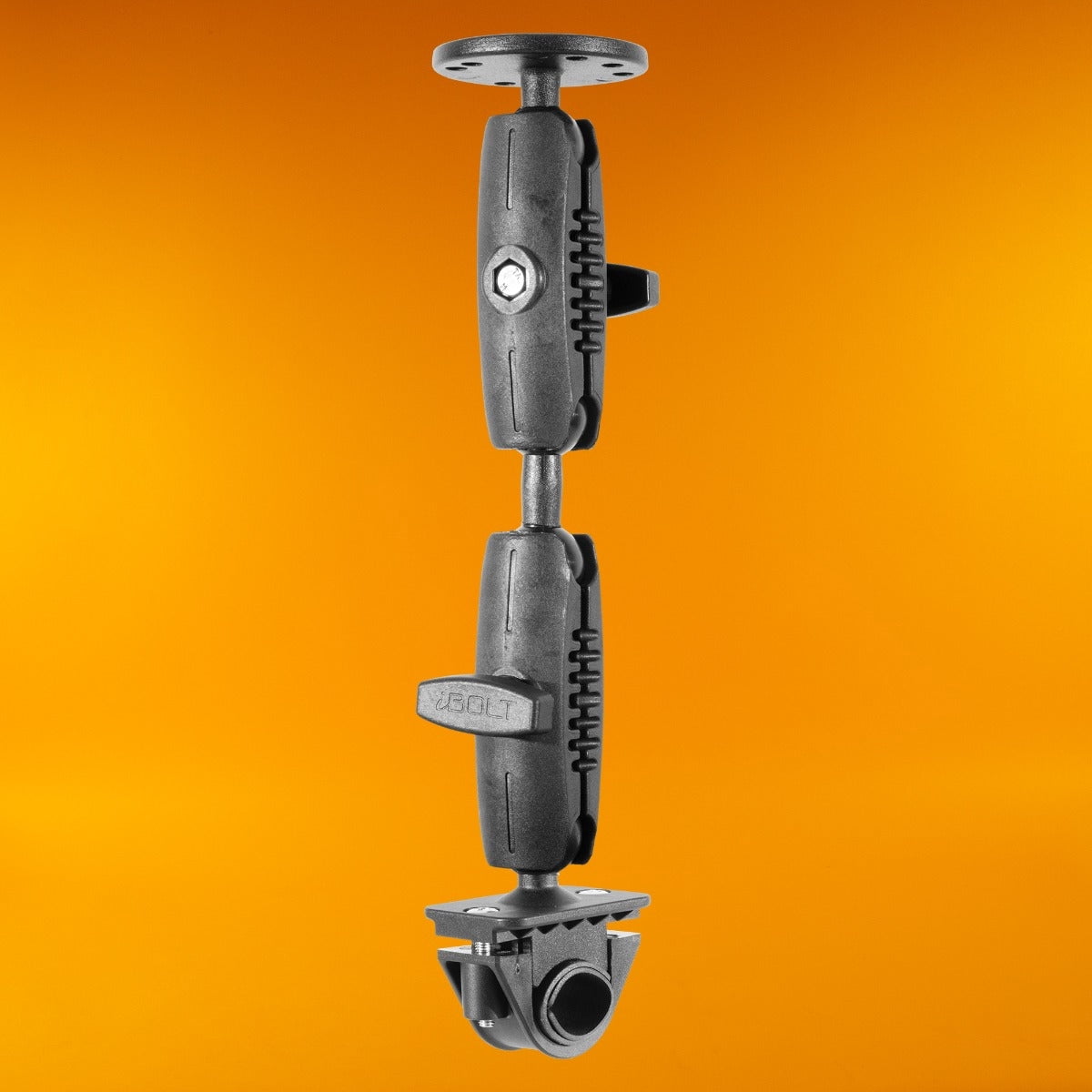 iBOLT AMPS Dual Bizmount Heavy Duty Handlebar/Post/Pole/Rail Mount for Water Sports, Kayaking, Fishing, Boating Etc. - for Fish Finders Using The 3-Hole Pattern