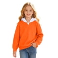 thumbnail image 5 of Hoodie Kids Orange Hoodie Casual Long Sleeve Hoodie Sweatershirt Pullover Fall 9-10 Years Boy Clothes, 5 of 5