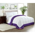 thumbnail image 1 of SGI Microfiber Comforter Set Super King Plus Size Purple Two Tone Style 3 PC, 1 of 5