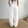thumbnail image 6 of Lyanj Fall Sweatpants for Women Mid Rise Drawstring Straight Leg Pants Lightweight Solid Color Lounge Trouser for Workout, 6 of 7