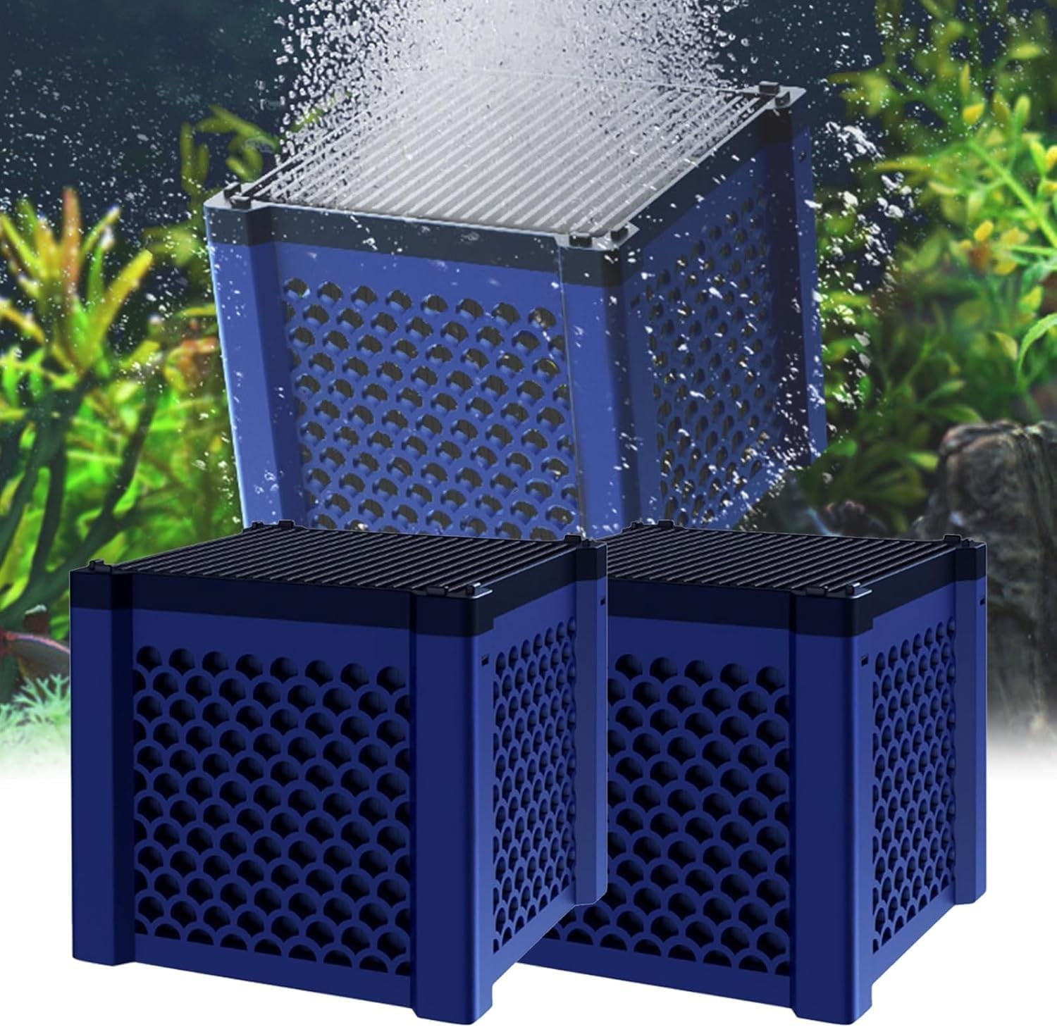 Eco Water Trough Purifier Cube, Horse Water Trough Purifier Cube, Fish Tank Water Purifier Cube, Aquarium Cube Filter, Activated Carbon Livestock Water Purifier Cube for Ponds 3PCS Clearance!