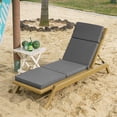 thumbnail image 2 of YEERSWAG 72x21x2.5 inch Outdoor Patio Chair Cushion Non Slip Chaise Lounge Recliner Chair Cushion Seating Cushions with Ties for Beach Garden, 2 of 8