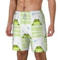 thumbnail image 2 of Balery Frogs and Dragonflies Mens Swim Trunks Swim Shorts for Men Quick Dry Inseam Beach Shorts with Compression Liner Pocket-X-Large, 2 of 9