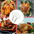 thumbnail image 7 of NOGIS Stainless Steel Turkey & Roast Lifters, Set of 2 - Turkey and Poultry Lifters Roaster Poultry Forks Great for Thanksgiving, Transfer Turkey or Ham Easily, 7 of 7