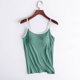 thumbnail image 1 of Puntoco Camisola sin mangas ajustada ajustable con cuello cuadrado para mujer, de color liso, sin aro de acero, ropa interior, camisetas sin mangas deportivas para yoga, 1 of 5