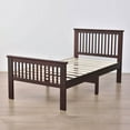 thumbnail image 5 of Home Bedroom Furniture Jassmine Solid Wood Platform Pine Twin Bed - Mahogany, 5 of 7