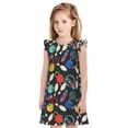 thumbnail image 1 of Fotbe Bowling Ball Vestido de Dormir para Niñas de 3 a 10 Años, Mangas Cortas, Estilo Princesa, Pijama Camisón con Mangas Voladas-Medium, 1 of 6