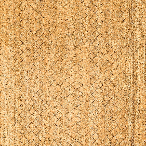 Ahgly Company Indoor Square Solid Orange Modern Area Rugs, 5' Square