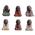 thumbnail image 2 of Bearachild Adición en miniatura de monjes budistas de cerámica para un ambiente tranquilo Estatuas de Buda de tamaño adecuado Decoración del hogar Tipo 5, 2 of 6