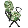 thumbnail image 1 of Tropical Office Chair Slipcover, Composition of Summer Flowers and Fern Monstera Leaves Exotic Hawaiian Foliage, Protective Stretch Decorative Fabric Cover, Standard Size, Multicolor, by Ambesonne, 1 of 5