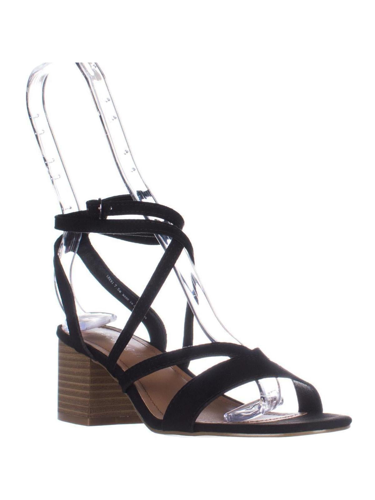 madden girl Leexi Block Heel Ankle Strap Dress Sandals, Black Walmart