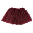 thumbnail image 1 of Adult Tutu Skirt, Classic Elastic 3 Layer Tulle Tutu for Women and Teens - Wine, 1 of 4