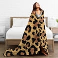thumbnail image 5 of DouZhe Ultra-Soft Micro Fleece Lightweight Flannel Bed Blanket, Leopard Print Cool Background Print Cozy Warm Throw Blankets, 80"x60", 5 of 7