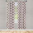 thumbnail image 3 of Ambesonne Cat Curtains, Black Silhouettes on Pink, Pair of 28"x95", Pale Pink and Black, 3 of 5
