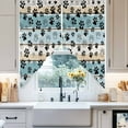 thumbnail image 4 of Dog Paw Swag Valances for Windows 2 Pack Blue Wood Grain Farmhouse Vintage Board Swag Kitchen Curtains 36 Inches Long Rod Pocket Short Window Treatment for Kitchen Bathroom 28"x36", 4 of 8
