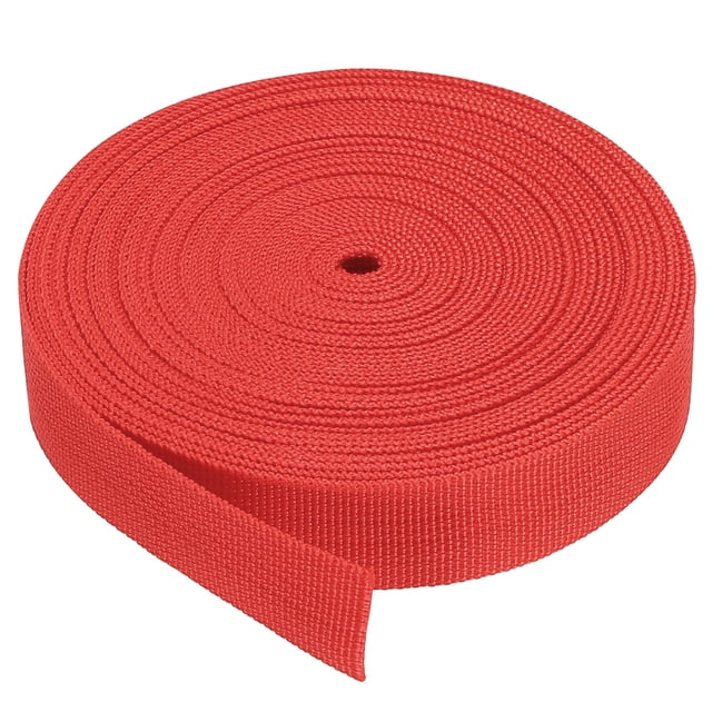 Unique Bargains Lightweight Webbing Strapping 1 Inch 10 Yards Red for DIY Repair, Crafts