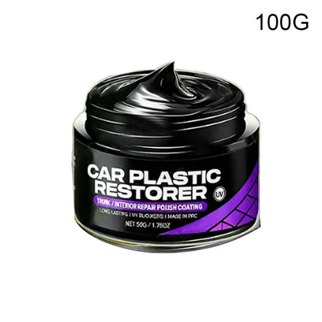 Car Interior Cleaning Wax, Multi-Functional Cockpit Pad Dashboard Sponge, Auto Detailing Protectant, Restore Shine & Gloss, Leather, Plastic, Vinyl Surface Cleaner