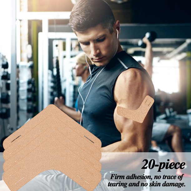 Tiras precortadas de 20 piezas que soportan músculos y articulaciones para deportes y levantamiento de pesas