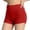 Red, variant on vdgthytj Women Athletic Shorts Elastic High Waist Slim Fitted Stretchy Ribbed Yoga Gym Workout Shorts
