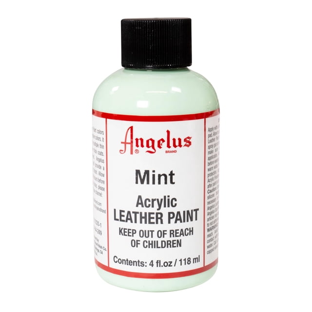 Pintura acrílica para cuero Angelus Mint, 120 ml, resistente al agua, 4 oz