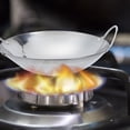 thumbnail image 2 of Miangastore 2 Pcs Poêle de Cuisine pour Cuisson Poêle Wok en Acier Inoxydable Poêle en Acier Inoxydable Poêle Wok Réutilisable Batterie de Cuisine pour la Maison, 2 of 9