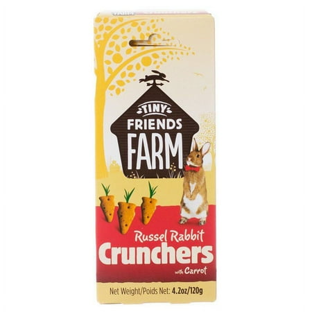Tiny Friends Farm Russel Rabbit Crunchers with Carrot [Small Pet, Small Pet Treats] 4.2 oz