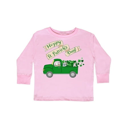 

Inktastic Hoppy St. Patrick s Day Bunny Truck Gift Toddler Boy or Toddler Girl Long Sleeve T-Shirt
