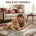 thumbnail image 3 of KoshiMe Area Rug 9'x12', Washable Non-Slip Modern Neutral Abstract Rugs for Living Room, Soft Stain Resistant Low Pile Carpet for Dining Room Office, Red Brown, 3 of 9