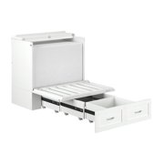 AFI Hamilton Twin XL Solid Wood Murphy Bed Chest with Built-In Charger in White