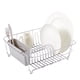 thumbnail image 1 of Juego de escurridor de Platos de 2 Piezas con Soporte para Utensilios, fácil de Usar, se Adapta a la mayoría de fregaderos, 14.5 x 13 x 5.2 Pulgadas, Plateado, 1 of 6