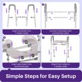 thumbnail image 4 of KEKOY Toilet Seat Riser for Seniors, Raised Toilet Seat with Handles, FSA HSA Eligible 400lb Elevated Toilet Risers, Tool-Free Assembly with Adjustable Height & Width, 4 of 10