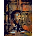 thumbnail image 2 of Bolokofsky, Ronald 26x32 Black Ornate Wood Framed with Double Matting Museum Art Print Titled - African Beauty II, 2 of 4