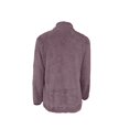 thumbnail image 5 of Women's Full Zip Fleece Jacket, Stand Collar Plush Top, Long Sleeve Soft Outerwear, Lightweight Cardigan with Pockets, Casual Winter Coat, Autumn Comfort Wear Dark Purple XL, 5 of 6