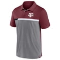 thumbnail image 2 of Men's Fanatics Maroon/Heathered Gray Texas A&M Aggies Split Block Color Block Polo, 2 of 3