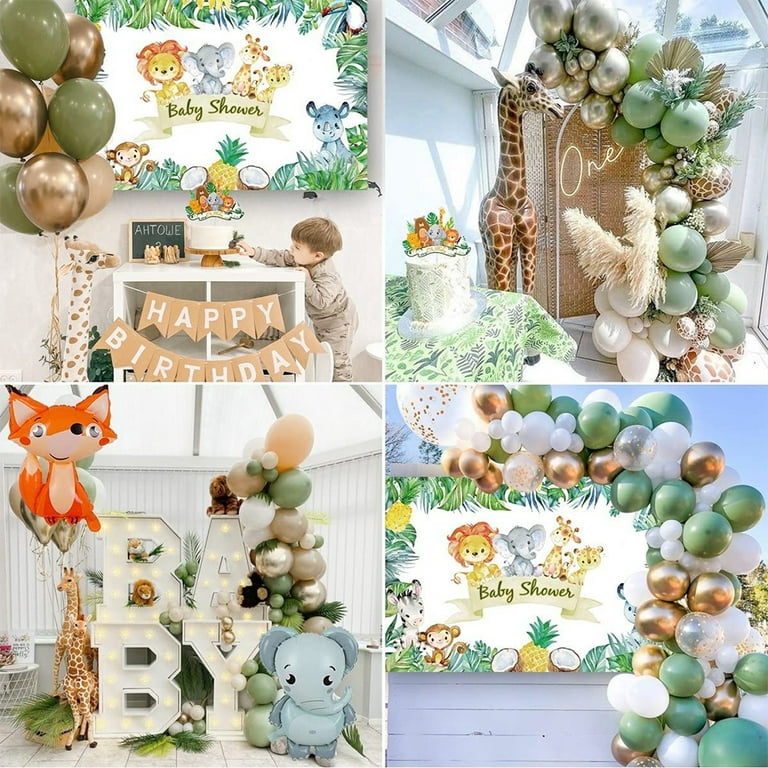 Jungle Safari Baby Shower Decorations for Boy Animal Backdrop