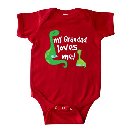 

Inktastic Grandad Loves Me Dinosaur Gift Baby Boy Bodysuit